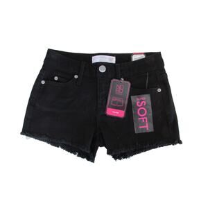 Whimsy Womens High Rise 3"inseam Denim Shorts Black (Size‎ 3) No Boundaries.